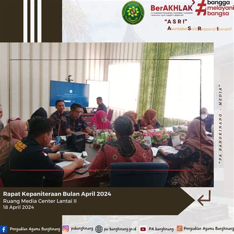 Rapat Bersama Bagian Kepaniteraan Bulan April 2024