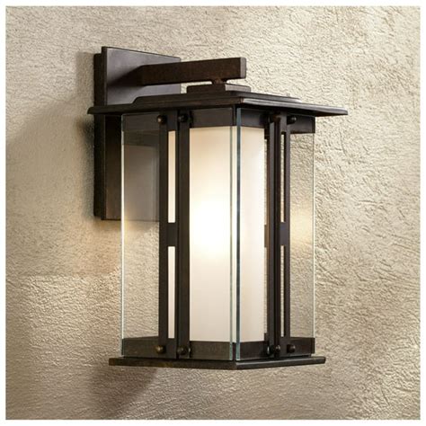 Franklin Iron Works Rustic Outdoor Wall Light Fixture Bronze 11 34