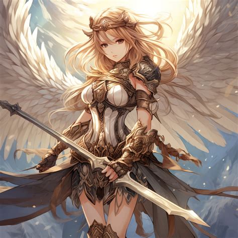 Artstation Valkyrie Angel Swordsman Boss Game Character Commission