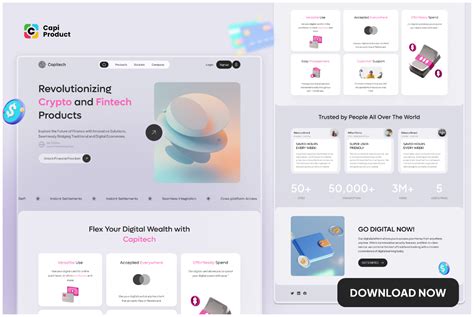 Fintech Landing Page Design Concept Figma