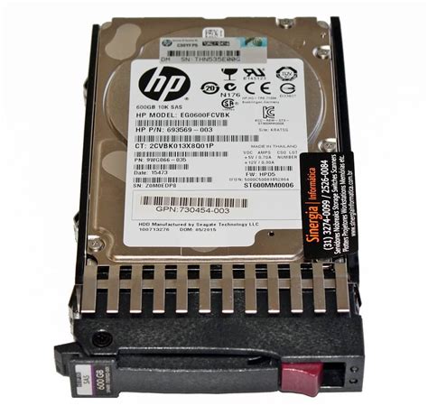 EG0600FCVBK HD HPE 600GB SAS 12 Gbps 10K RPM SFF 2 5 Enterprise Para