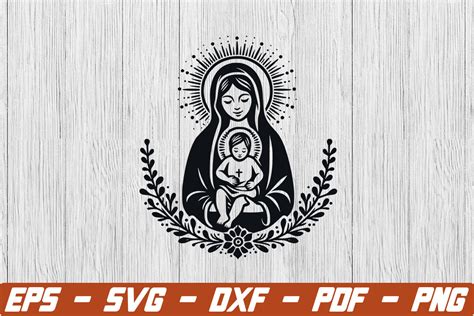 Mother Mary Svg Christian Svg Jesus Svg Graphic By Ripongrafix471