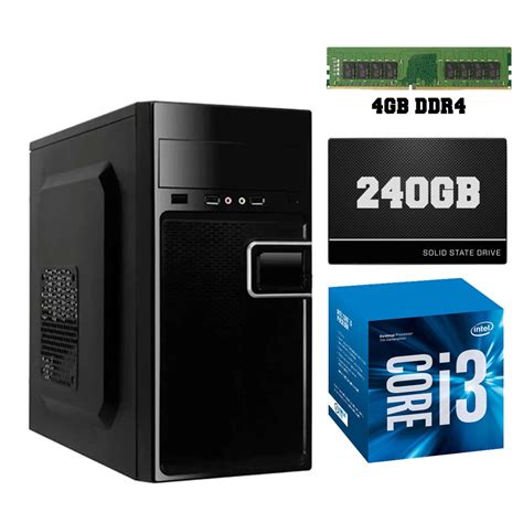 Computador Home CPU Intel Core I3 7100 3.9GHz 4GB DDR4 SSD 240GB ...