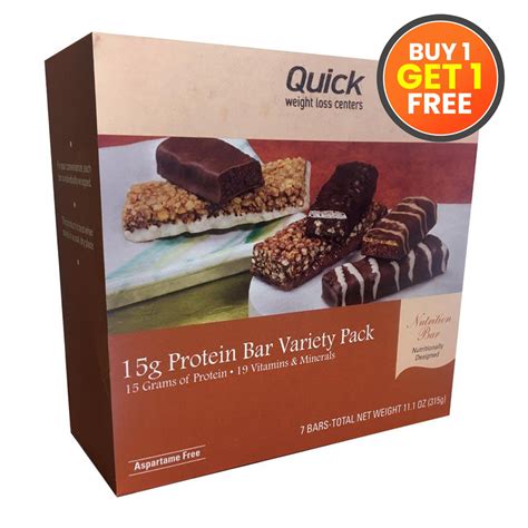 15g Protein Bar Variety Pack – Quick Weight Loss Centers