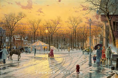 Thomas Kinkade Painted Town Square In While Visiting A Museum