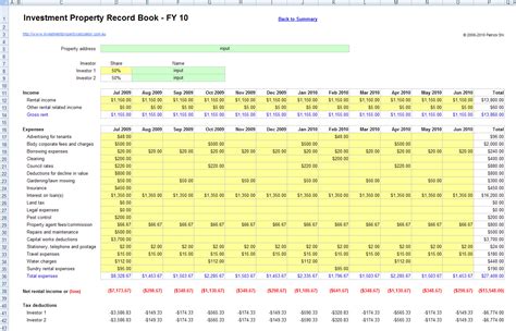 Rental Property Portfolio Spreadsheet — db-excel.com