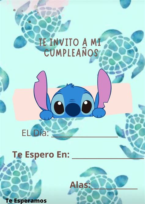 Invitación de Stitch Invitaciones de cumpleaños imprimibles Hacer