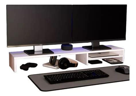 Suporte Dois Monitor Gamer Mesa Setup Home Office Metro D