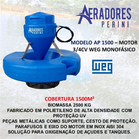 Aerador Chafariz Piscicultura Tanques Cv Mono Mts Aeradores