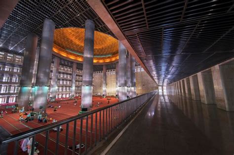 Premium Photo | Beautiful interior of istiqlal mosque