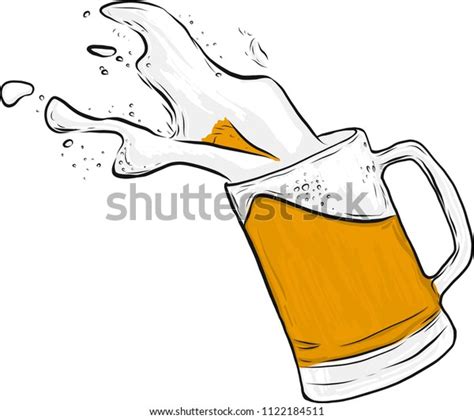 Vector Beer Splash Beer Splashing Out Stock Vector (Royalty Free) 1122184511 | Shutterstock