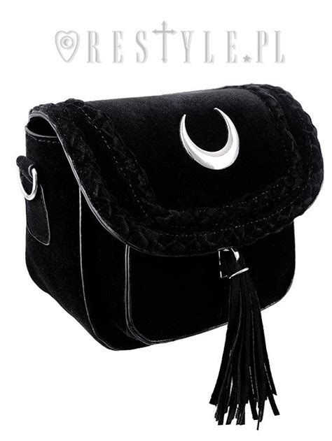 Small Gothic S Crescent Handbag Velvet Moon Mini Bag Handbags