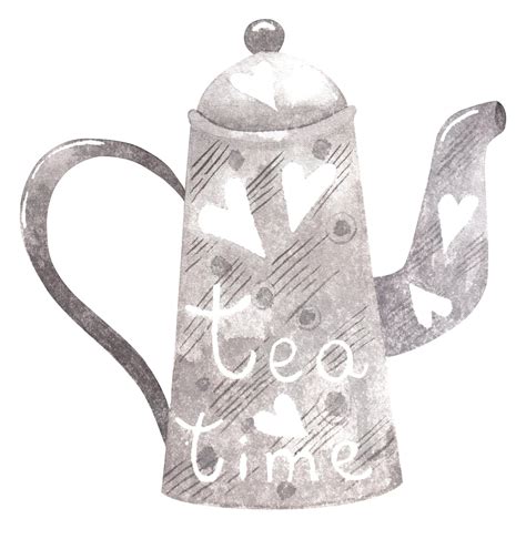 Premium Photo Watercolor Illustration Of A Teapot Drawn By Hands