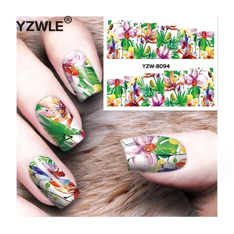 Buy Yzwle 1 Sheet Diy Decals Nails Art Water Transfer