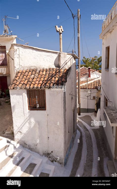 Old Street Of Samos Town Hi Res Stock Photography And Images Alamy
