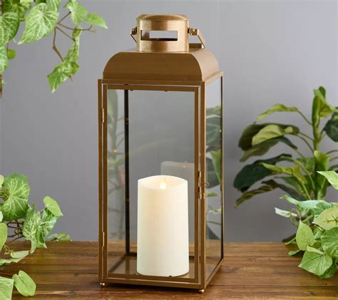 Luminara Indoor Outdoor 19 Oxford Flameless Metal Lantern QVC