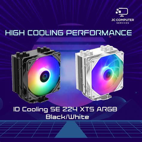 Id Cooling Se Xts Black White Argb Cpu Air Cooler Shopee Singapore