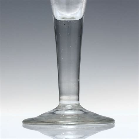 Georgian Drawn Trumpet Short Stem Wine Glass C1750 Drinking Glasses