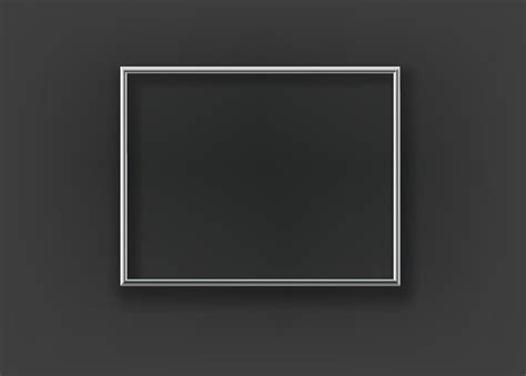 Blank silver frame on a black wall. Template for text 2156599 Vector ...