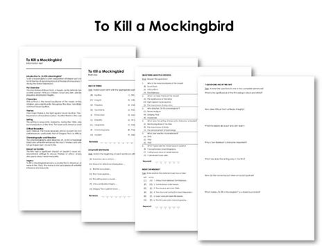 The Movie To Kill A Mockingbird Teaching Resources