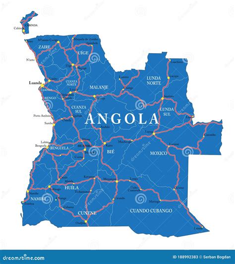 Map Of Angola Royalty Free Illustration Cartoondealer