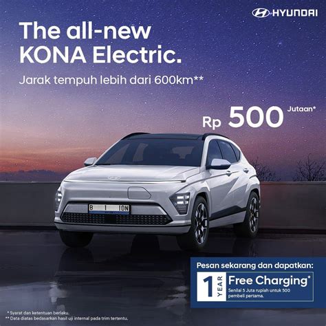 Harga All New Hyundai Kona Electric Dipatok Rp 500 Jutaan Sudah Bisa