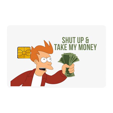 Shut Up Take My Money Credit And Debit Card Sticker Ink Fish