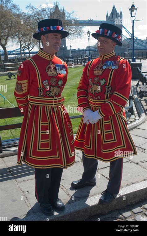 The Yeoman Warders Of Her Majestys Royal Palace The Tower Of Stock