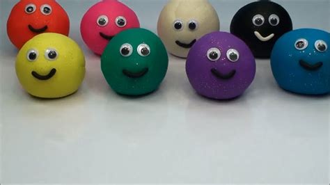 Play And Learn Colors With Play Doh Smiley Faces Beach Themed Molds Fun