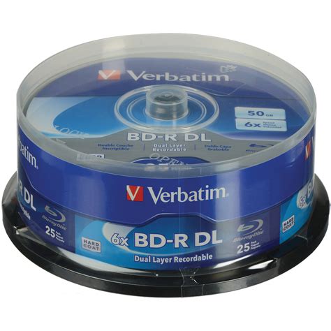 Verbatim Bd R Blu Ray Dl Gb X With Branded Surface Disc