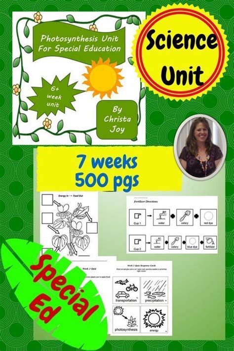 Photosynthesis Unit For Special Education Weeks Over Pages