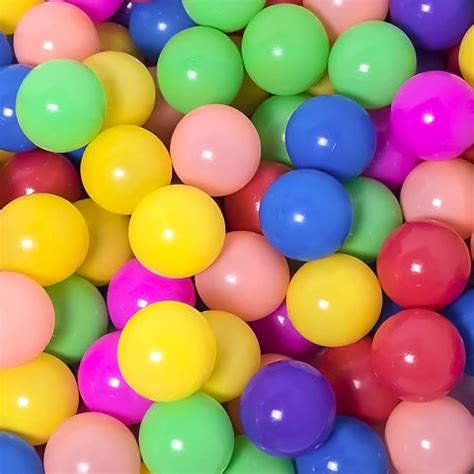 Ball Pit Balls 100 Count Plastic Play Balls for Babies Ball Pits Rainbow BPA Free Pool Pit Balls ...