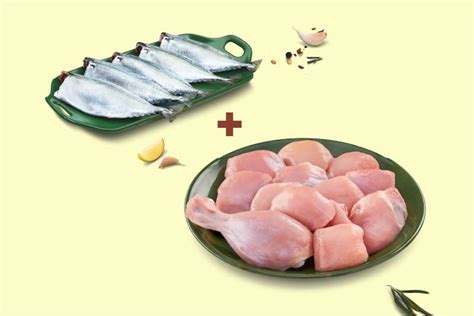 Combo Premium Chicken Skinless Curry Cut 480g Mackerel Ayala 10 14