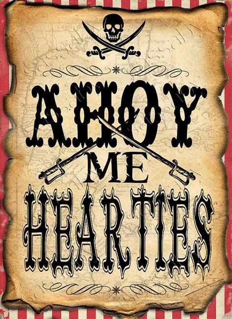 6 Pirate Party Signs/Posters INSTANT DOWNLOAD by SassabyParties More ...