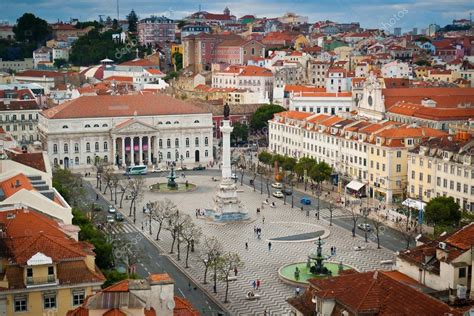 Rossio Square Aerial View Stock Photo By ©msavoia 57821201