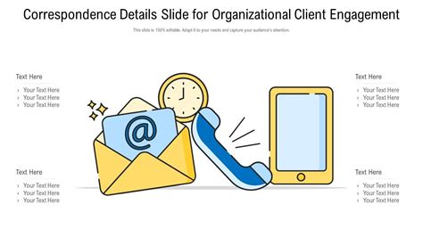 Correspondence Details Slide For Organizational Client Engagement Ideas Pdf