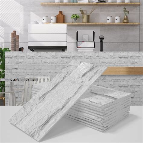 Sheets Tile Stickers For Kitchen Amoyun Peel And Stick Wall Tile