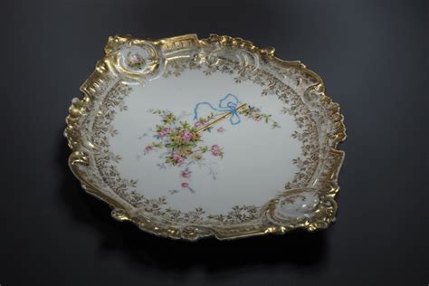 Paire Dassiettes En Porcelaine Limoges M De Mavaleix Et Granger