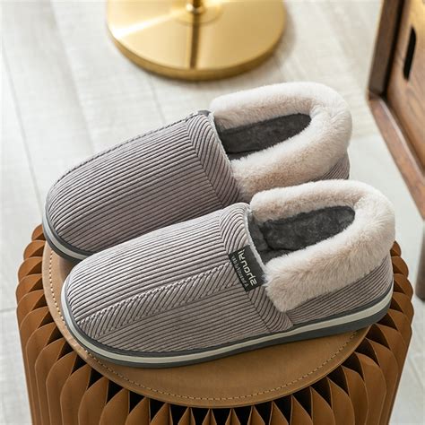 Dmqupv House Slippers For Men Size 15 Extra Wide Fashion Autumn And Winter Men Slippers Home