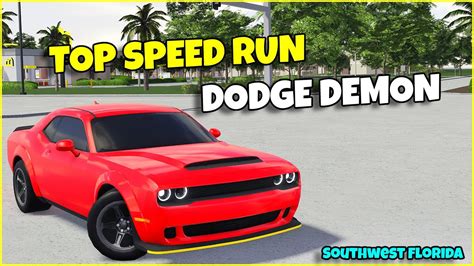 Top Speed Run 2018 Dodge Challenger Demon Southwest Florida Roblox Youtube