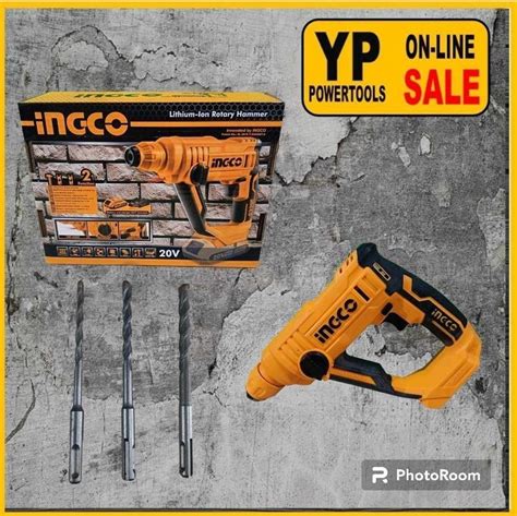 Ingco Cordless Rotary Hammer 20v Unit Only Crhli1601 Orange