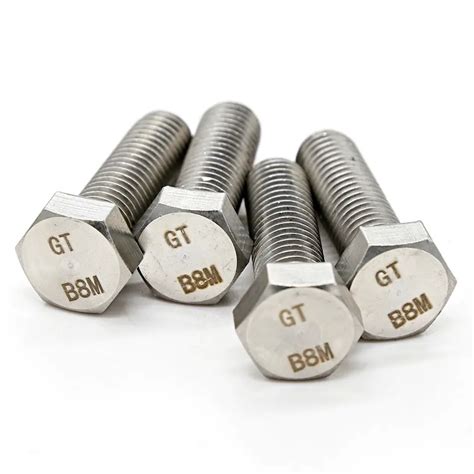 Super Duplex Stainless Steel Bolts SS2205 2507 Hex Head Bolt And Nuts