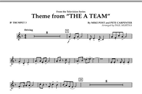 Theme From The A Team Bb Trumpet Sheet Music Paul Murtha