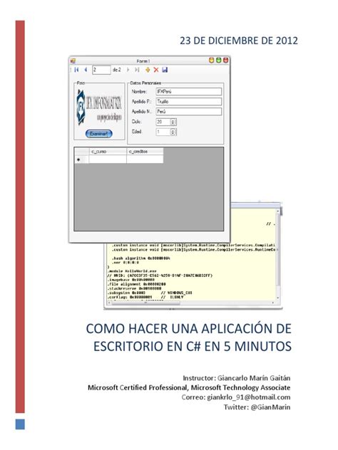 Programando C Sharp Sql Server 5 Minutos Pdf Tabla Base De Datos C Sharp Lenguaje