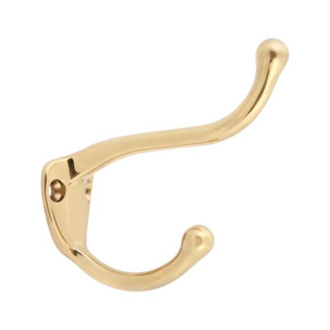 Polished Brass Solid Brass Coat And Hat Hook 17020 003 The Home Depot