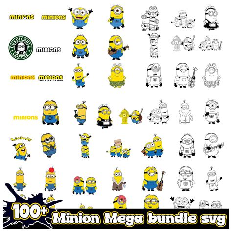 Minions Svg Bundle Layered Minions Faces Svg Minions Png Kevin Svg Despicable Me Svg Cut