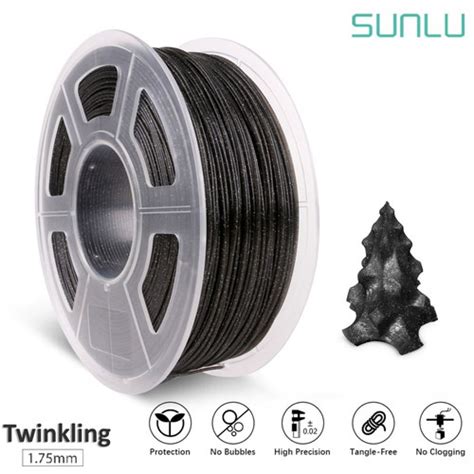 Sunlu Pla Twinkling Black Motivat D