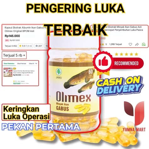 Jual Olimex Minyak Ikan Gabus Kapsul Original Kapsul Kutuk Obat