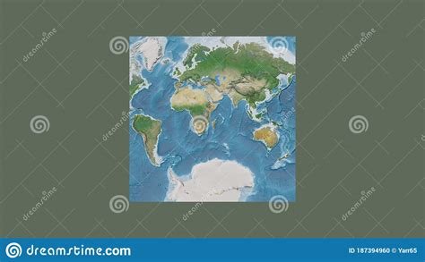 Comoros Satellite Centered In A Square Stock Illustration