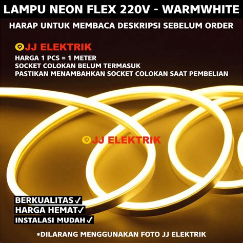 Jual Lampu LED Neon Flex Selang Neonflex Sign Strip Fleksibel Warm